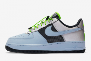 CN0176 400 Nike Air Force 1 Low Toggle Baby Blue Volt Black Silver 2019 For Sale 300x201