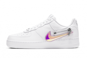 CW6558 100 Nike Air Force 1 Low Zip Swoosh White Black 2020 For Sale 300x201