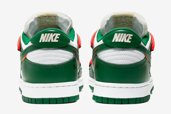 CT0856 100 Off White x Nike Dunk Low White Pine Green 2019 For Sale 3 600x401