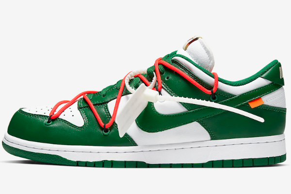 CT0856 100 Off White x Nike Dunk Low White Pine Green 2019 For Sale 600x401
