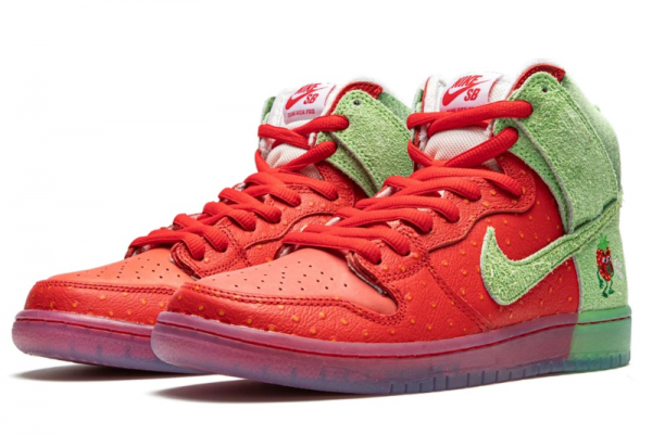 554724 129 Nike SB Dunk High Strawberry Cough 2020 For Sale 2 600x401