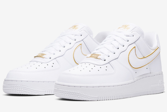 AO2132-102 Nike Air Force 1 Low Icon Clash White Metallic Gold 2020 For ...