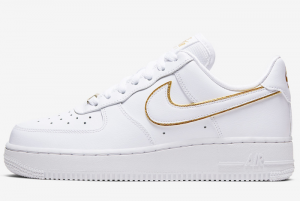 AO2132 102 Nike Air Force 1 Low Icon Clash White Metallic Gold 2020 For Sale 300x201