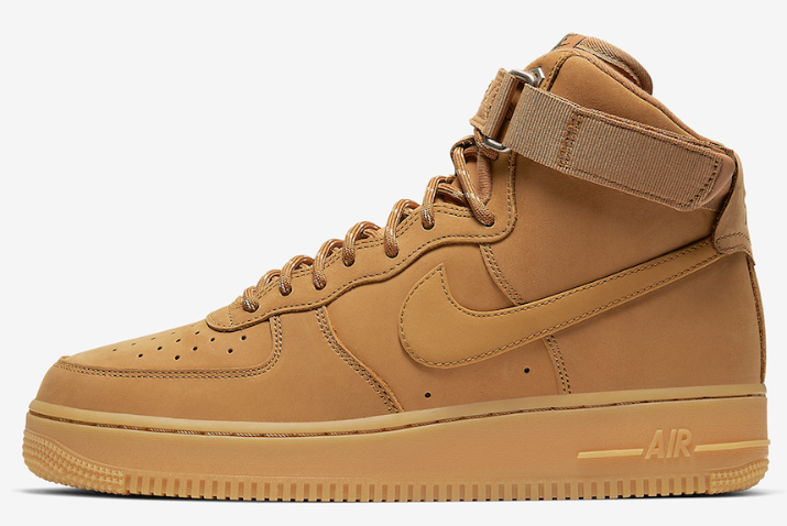 wheat mid top air force ones