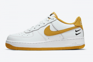 DH2947 100 Nike Women Air Force 1 Low Dual Swoosh White Wheat 2020 For Sale 300x201