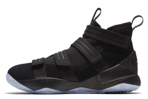 897647 002 Nike LeBron Soldier 11 Finals Black Metallic Gold 2017 For Sale 300x201