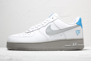 CK5433 200 Nike Air Force 1 Low NBA White Grey Blue 2020 For Sale 300x201