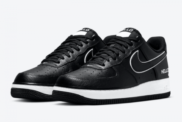 Buy New Nike Air Force 1 Low Hello Black/White Shoes CZ0327-001-3