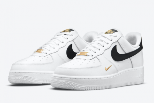 2021 New Arrival Nike Air Force 1 Low White Black Gold CZ0270-102-2