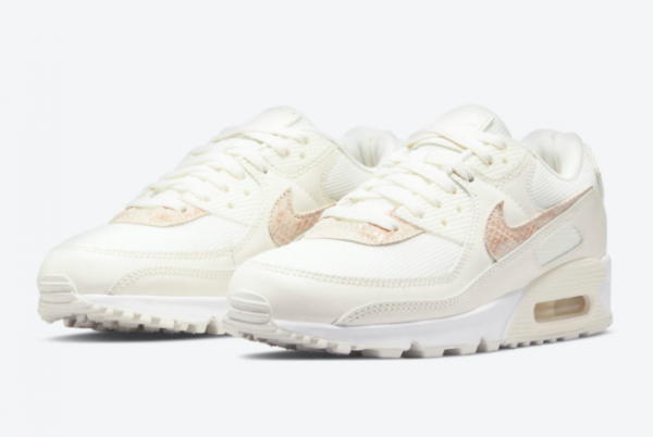 2021 New Nike Wmns Air Max 90 Beige Snake DH4115-101 For Sale-3