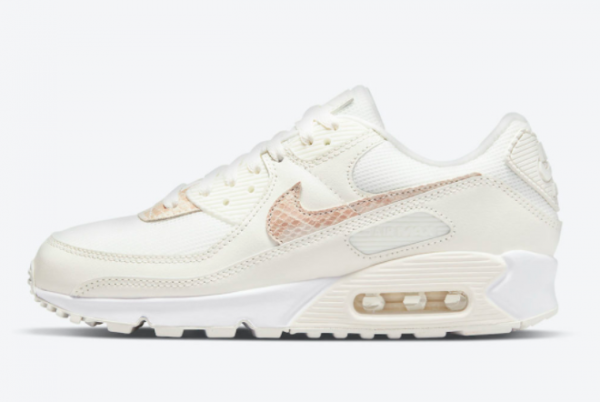 2021 New Nike Wmns Air Max 90 Beige Snake DH4115-101 For Sale