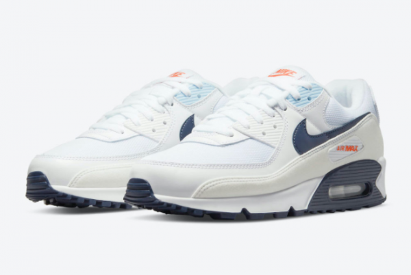 2021 Nike Air Max 90 Navy/Off-White Outlet DM2820-100-1