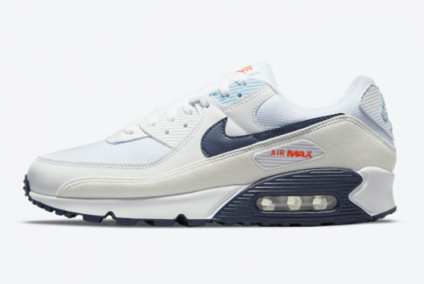 2021 Nike Air Max 90 Navy/Off-White Outlet DM2820-100