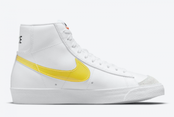 Cheap Nike Blazer Mid Yellow Swoosh DJ3050-101-1