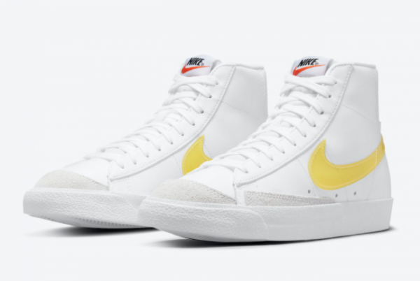 Cheap Nike Blazer Mid Yellow Swoosh DJ3050-101-3