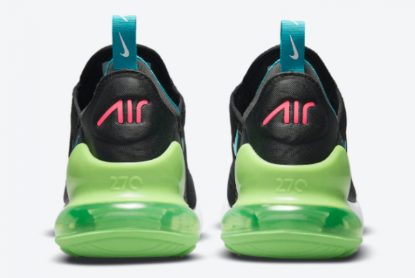 Men's Nike Air Max 270 Black/Neon Blue-Green DJ5136-001 New Released-2