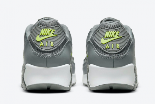 Men's Nike Air Max 90 Grey Neon DJ6881-002 Sport Shoes -2