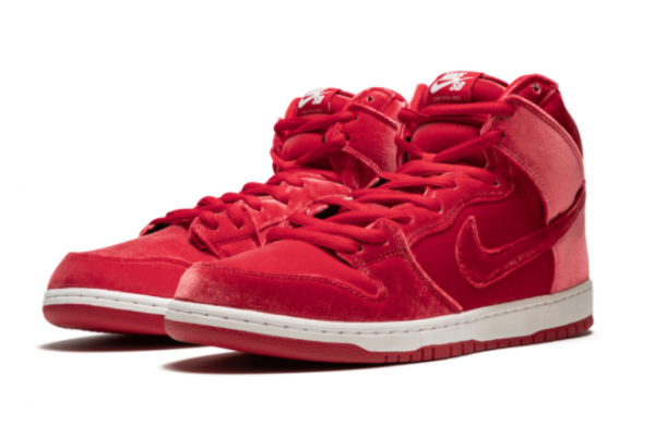 Nike SB Dunk High Premium Red Velvet 313171-661 For Sale-3