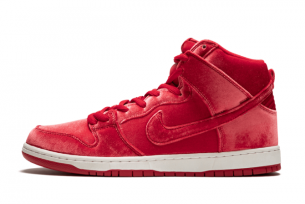 Nike SB Dunk High Premium Red Velvet 313171-661 For Sale