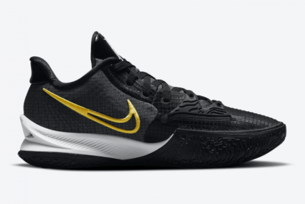 2021 Latest Nike Kyrie Low 4 Black/Yellow-White CZ0105-001-1