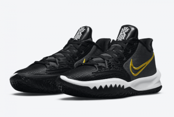 2021 Latest Nike Kyrie Low 4 Black/Yellow-White CZ0105-001-3