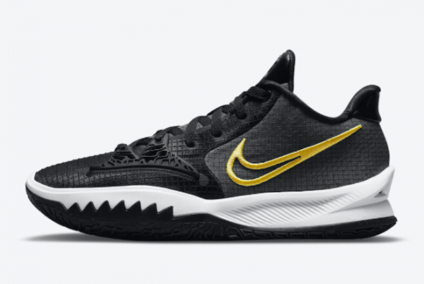 2021 Latest Nike Kyrie Low 4 Black/Yellow-White CZ0105-001
