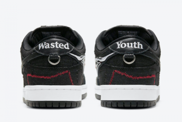 2021 New Wasted Youth x Nike SB Dunk Low Black/University Red-White DD8386-001-2
