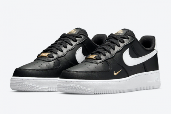 2021 Nike Air Force 1 Low Black/Metallic Gold-White CZ0270-001 Casual Shoes For Sale-3