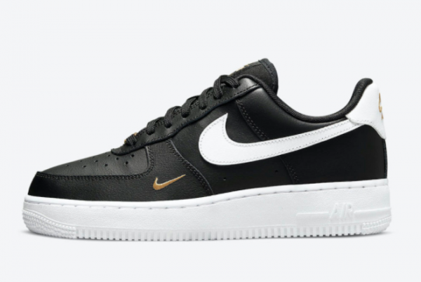 2021 Nike Air Force 1 Low Black/Metallic Gold-White CZ0270-001 Casual Shoes For Sale