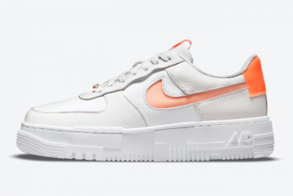 Best Sell Nike Wmns Air Force 1 Pixel White Orange Shoes DM3036-100