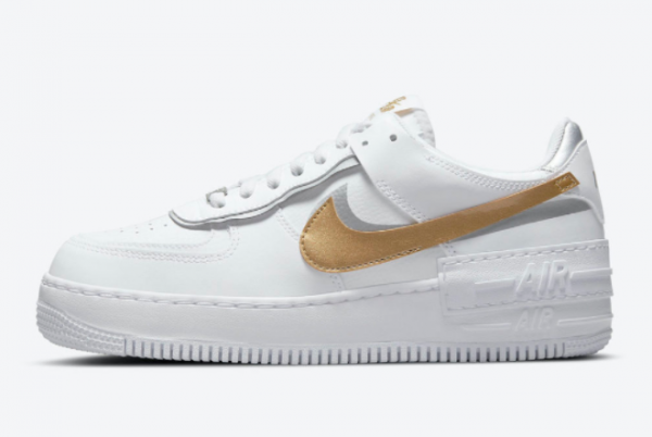 Brand New Nike Air Force 1 Shadow White Gold For Sale DM3064-100