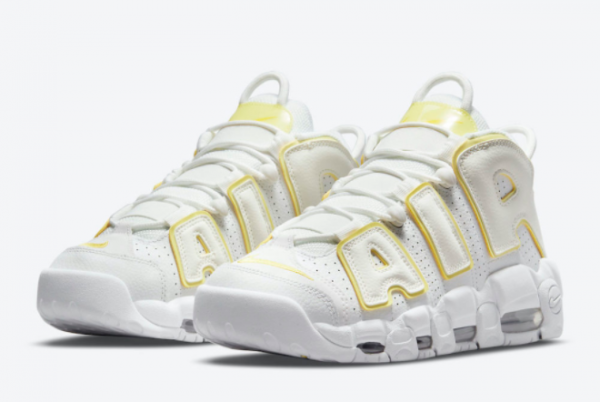 Fashion Nike Air More Uptempo Light Citron White Yellow DM3035-100 Outlet Shoes-3