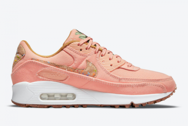 Nike Wmns Air Max 90 Cork Pink New Style Shoes DD0384-800-1