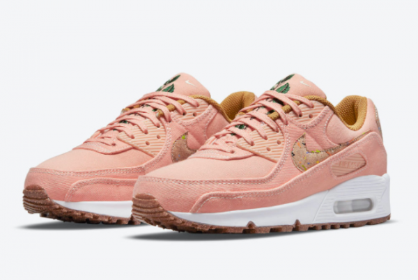 Nike Wmns Air Max 90 Cork Pink New Style Shoes DD0384-800-3
