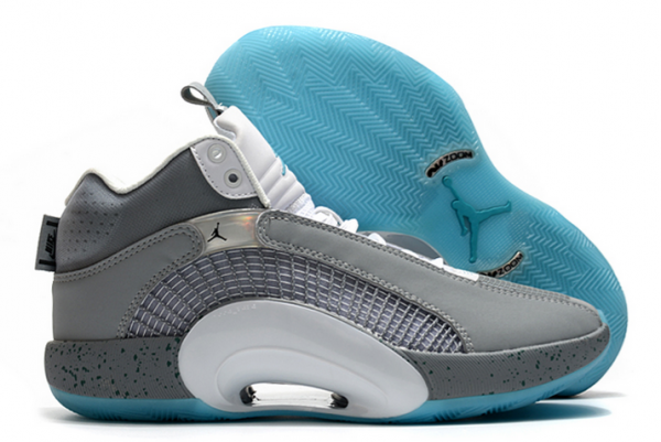 2021 Air Jordan 35 Wolf Grey/White-Blue Shoes For Men-1