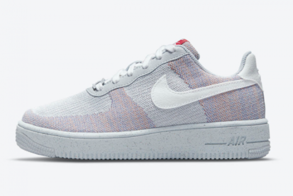 2021 Nike Air Force 1 Crater Flyknit Wolf Grey DC4831-002 Lifestyle Shoes