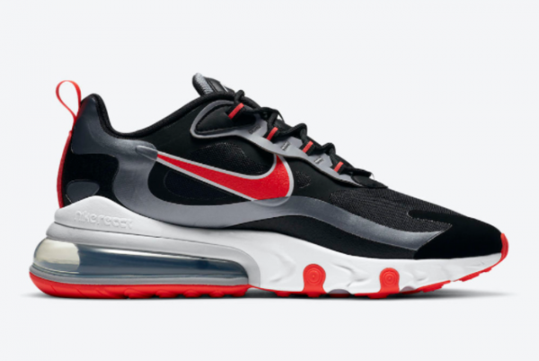 2021 Nike Air Max 270 React Black Silver Red White CT1646-001 Running Shoes-1