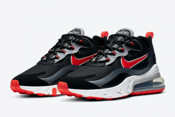 2021 Nike Air Max 270 React Black Silver Red White CT1646-001 Running Shoes-2
