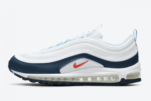 2021 Nike Air Max 97 White/Navy-Red DM2824-100 For Sale Online
