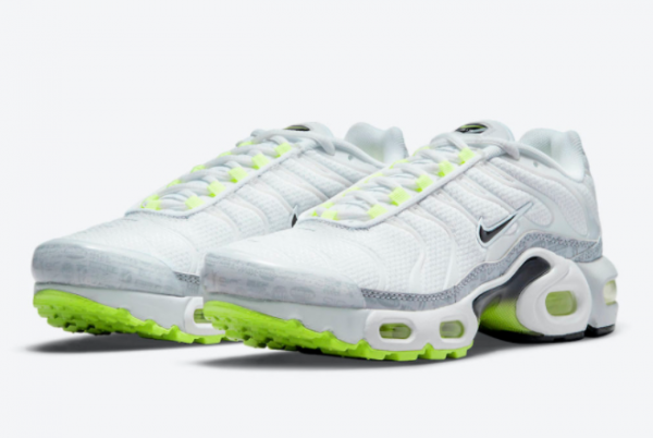 Brand New Nike Air Max Plus GS White Grey Volt CD0609-015 On Sale-3
