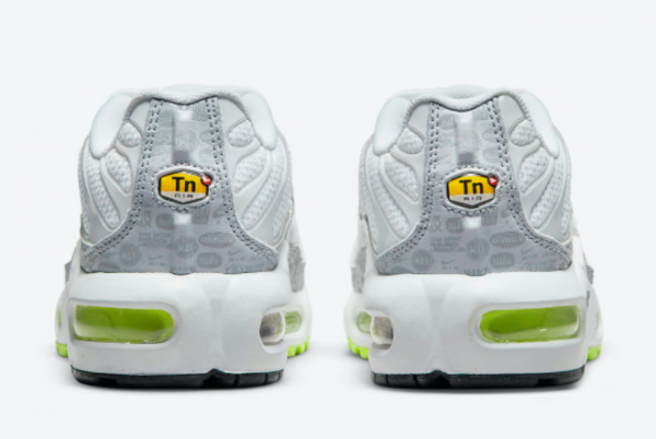 Brand New Nike Air Max Plus GS White Grey Volt CD0609-015 On Sale-2