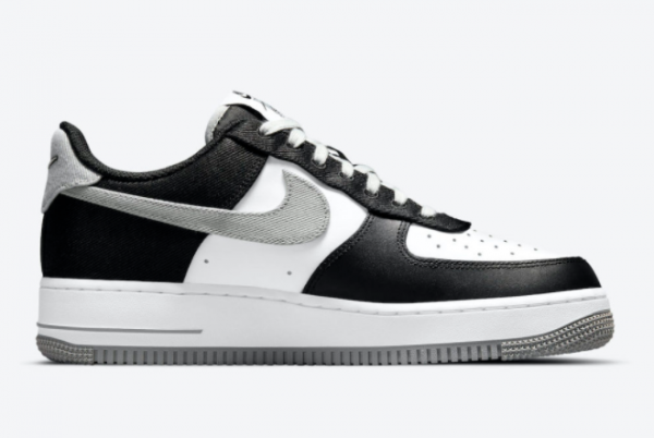Latest Release Nike Air Force 1 EMB Black Silver CT2301-001-1