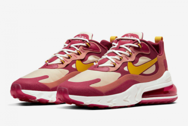 Latest Release Nike Air Max 270 React Wine Red/Gold AO4971-601-2
