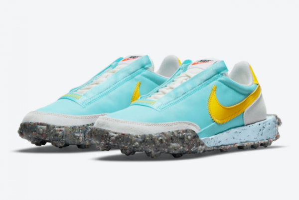 New Nike Wmns Waffle Racer Crater Bleached Aqua 2021 For Sale CT1983-104 -2
