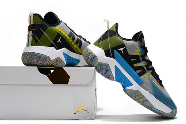 2021 Jordan Why Not Zer0.4 Grey/Multi-Color Sneakers On Sale-4