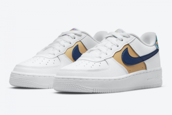 Cheap Nike Air Force 1 Low GS White Multi-Color 2021 For Sale DM3089-100-1