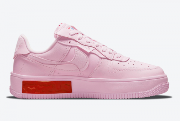 Ladies Nike Air Force 1 Fontanka Pink Red 2021 For Sale DA7024-600-1