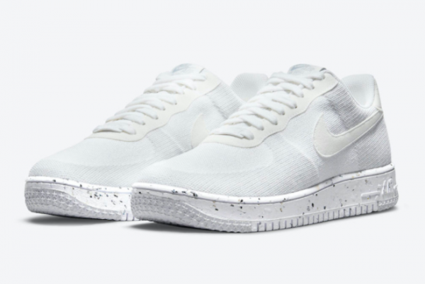 New Nike Air Force 1 Crater Flyknit White/Sail-Wolf Grey 2021 For Sale DC4831-100 -2