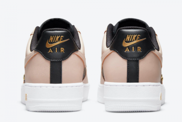New Nike Air Force 1 Low Beige Black Gold 2021 For Sale DA8571-200 -3