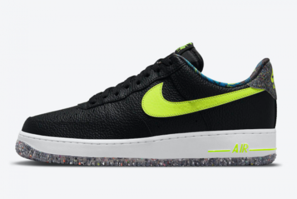 New Nike Air Force 1 Low Black Volt-White 2021 For Sale DM9098-001